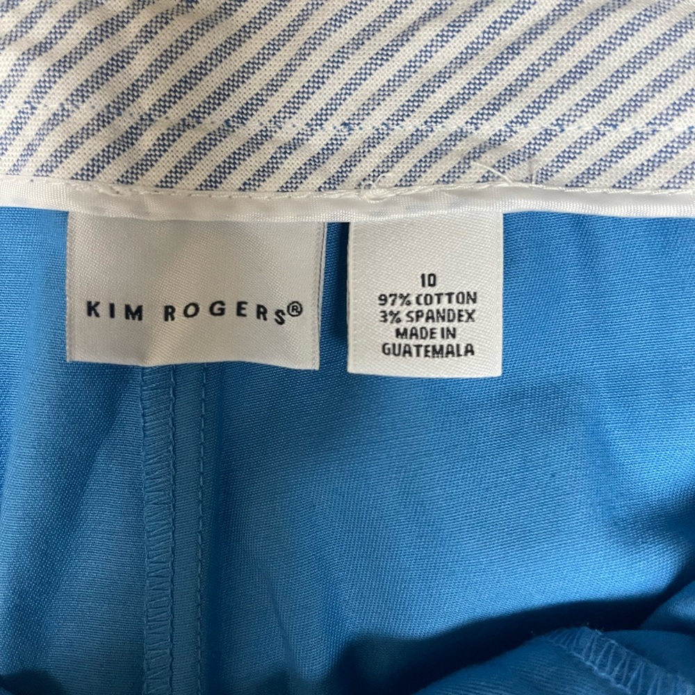 Kim Rogers 2 Pocket Bright Blue High Waisted Shorts - Picture 7 of 9